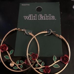Wild fable rose earrings